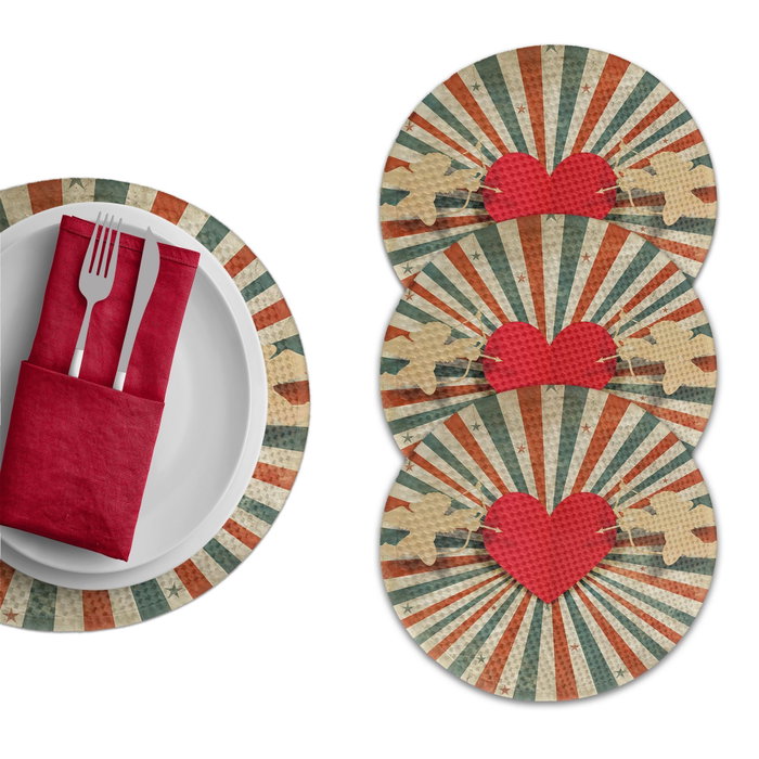 Hermia Set de 4 Manteles Individuales Multicolor de 37 cm